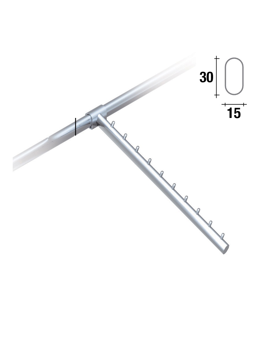 Kos frontalni nosač 40cm hromiran za ovalnu cev