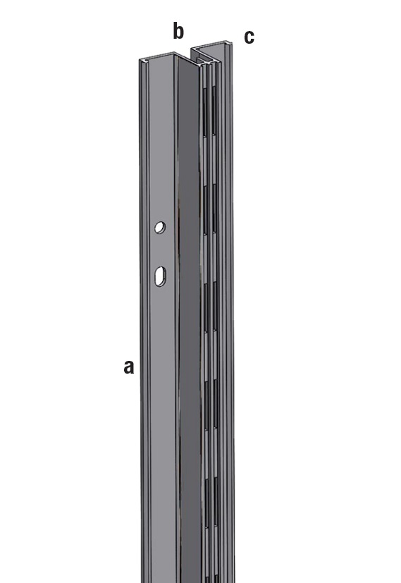 Vertikala aluminijumska T srednja 240cm za panele korak 50mm